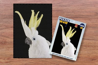 Puzzel Een kaketoe met een gele kuif - Legpuzzel - Puzzel 1000 stukjes volwassenen