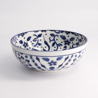 Tokyo Design Studio - Tokyo Blue Maizuru Mixed Bowl - Blauw/Wit - 1250 ml - 20 x 7,2 cm