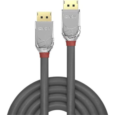 Lindy CROMO - DisplayPort kabel - DisplayPort (M) naar DisplayPort (M) - DisplayPort 1.2 - 2 m - rond, 4K ondersteuning - grijs