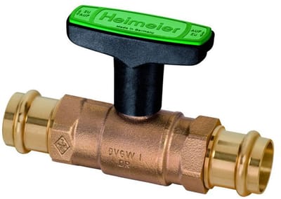 IMI Hydronic Engineering HEIMEIER Drinkwaterkogelkraan Globo D Viega persaansl. 28x28, DN 25, rood brons, 0672-28.000
