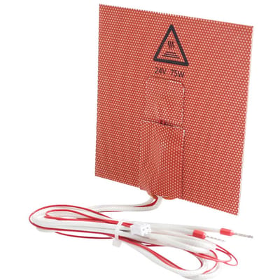 3D Printer Accessoire Siliconen Verwarmingsmat 24V 60W Verwarmingsmat 100x100mm Verwarmd Bed met Thermistor 0 oranje
