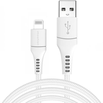 imoshion Kabel - Geschikt voor Lightning naar USB A - 3 meter - Oplader Kabel - Wit