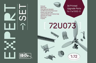IBG Models Modelbouwpakket - 72U073 3D-geprinte upgradeset - Expert Set voor Fw 190D-9 Resin onderdeel - 1:72 - Modelbouw