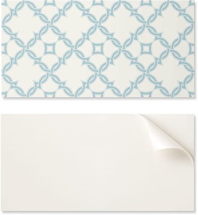 Zelfklevend vinyl woondecoratie-element 100x50 cm met in elkaar verweven rasterpatroon