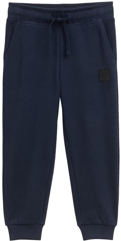 Tom Tailor - Joggingbroek met badge-detail - Maat 92/98 - sky captain blue