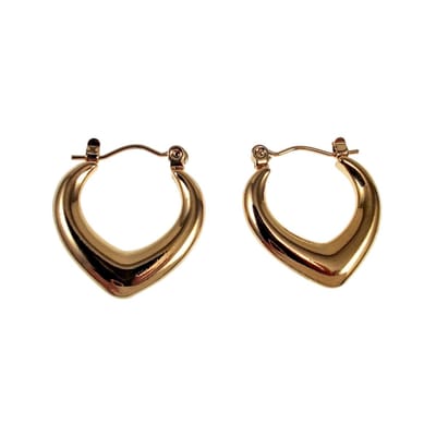∅21mm Oorringen Dames - Goudkleurige RVS - Hart-Design Oorbellen