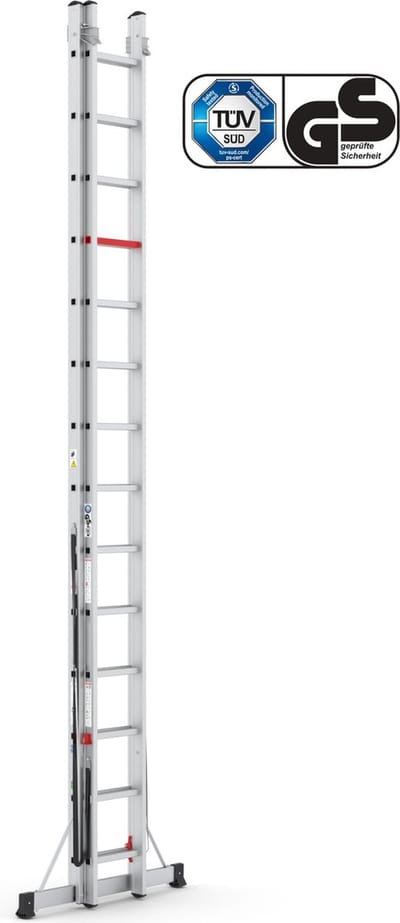 Professionele Ladder | 2-delig | 2x14 Sporten | reformladder | ladder | trapladder | schuifladder
