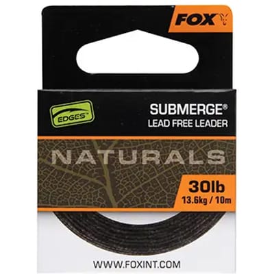 Vlechten Fox Naturals Submerge Leader 10 m/30lb/13,6 kg