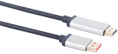 DisplayPort - HDMI kabel | 4K 60Hz | koper | aluminium | 1 meter