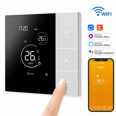 Innovastore Thermosstaat - WiFi Slimme Thermostaat - Temperatuurregelaar - Compatibel met Alice, Alexa en Google - Bedraad