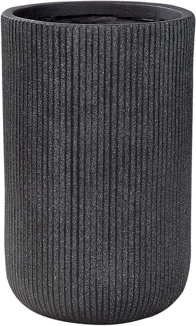 EANTIO - Bloempot - 30 x 30 x 49 cm - Zwart - Kleivezels