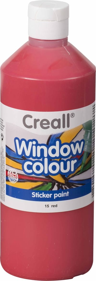 Creall raamverf rood - 500ml creatieve knutselverf voor kinderen.