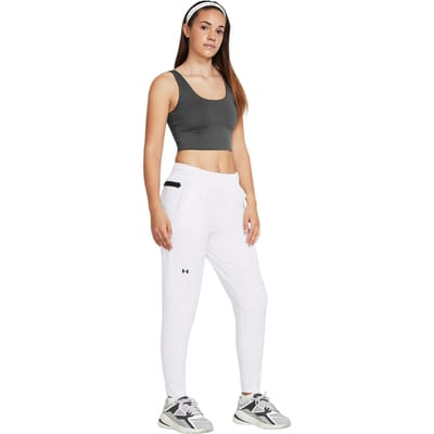 Under Armour Joggingbroek met ‘Unstoppable’-logo voor dames (Wit)