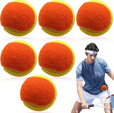 Trainingstennisballen 6 stuks - Hondenspeelballen huisdierballen - Professionele sport training - Duurzaam vilt rubber materiaal - 2.5 inch diameter - Oranje