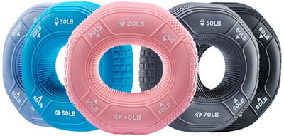 Handtrainer Set - Grip Trainer - Siliconen Weerstandsringen (5 Stuks) - Knijpkracht en Onderarm Trainer - Vingertrainer - Multicolor
