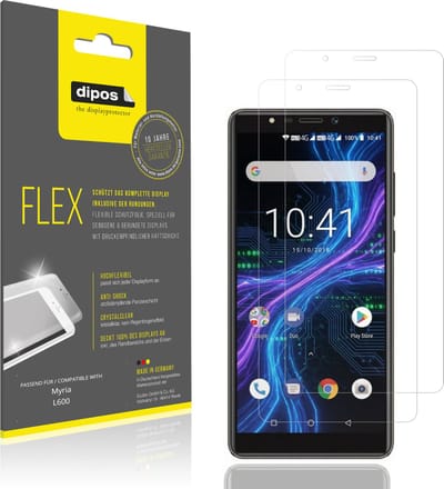 dipos – 2x Beschermfolie geschikt voor Myria L600 | 3D Full Cover Screenprotector | 100% Passend