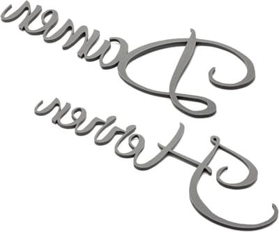 Deurbordje - Toiletbordje Belettering - Aanwijzen Toegang - Handgemaakt Duits Product - 273 x 91 x 3 mm - Grijs