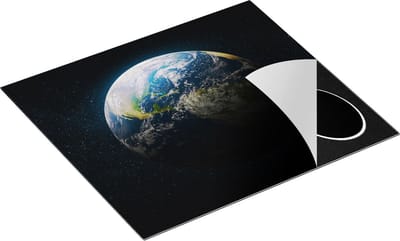 Chefcare Inductie Beschermer De Aarde vanuit de Ruimte - 60x50 cm - Afdekplaat Inductie - Kookplaat Beschermer - Inductie Mat