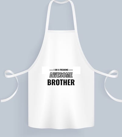 Akyol - i am a freaking awesome brother Keukenschort - Broer - de meest geweldigste broer - verjaardagscadeau - verjaardag - cadeau - cadeautje voor broer - broer artikelen - kado - geschenk - gift - 82 bij 71 cm