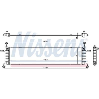 Radiator, motorkoeling NISSENS 606915