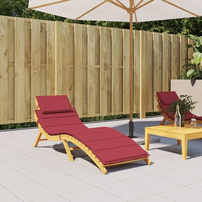 vidaXL - Ligbedkussen - 186x58x4 - cm - oxford - stof - wijnrood