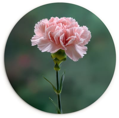 WallCircle® Wandcirkel 120x120 cm - Muurcirkel Anjer - Roze - Bloemblaadjes - Muurdecoratie woonkamer - Wanddecoratie slaapkamer - Kamer decoratie accessoires - Ronde schilderijen XXL