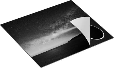 Chefcare Inductie Beschermer Vuurtoren Texel in de Nacht - Zwart Wit - 60x50 cm - Afdekplaat Inductie - Kookplaat Beschermer - Inductie Mat
