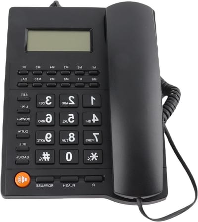 Vaste Telefoon - Desktop Telefoon - Thuisgebruik Kantoor - Beller ID Functie - 22x22x6 cm - Zwart