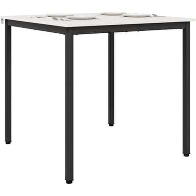 vidaXL - Eettafel - Wit - 80 - x - 80 - x - 75 - cm - Massief - grenenhout