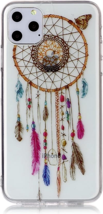Peachy Dromenvanger Mandala Web Kraaltjes Kleur Spiritueel Hoesje Case TPU geschikt voor iPhone 11 Pro Max - Transparant