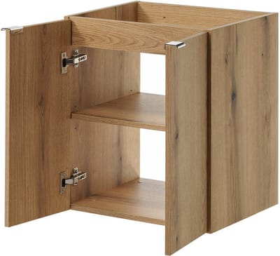 Wastafelonderkast Newport met deuren 50x60x40 cm eikenkleurig [en.casa]