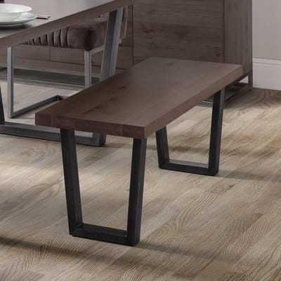 Brooklyn Eiken Bankje Donkerhout 120 - 120x40 cm - Eiken - Donkerhout 120 x 40 cm, - Medahomestore