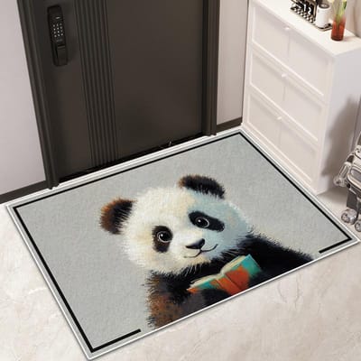 Pluche Dieren Tapijt Badkamer Sneldrogende Mat Huishouden Toilet Absorberende Antislip Mat Toilet Deurmat 60 * 90cm Crystal Fleece