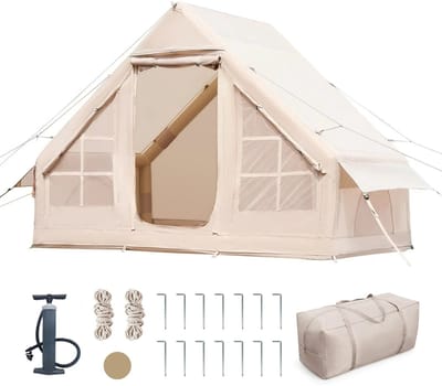 Innovastore Opblaasbare Kampeertent - Campingtent - Tent - Kampeertent - Draagbare kampeertent - Glamping-tent - 2-4 personen
