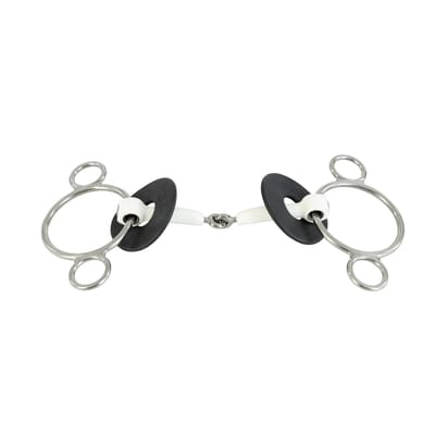 Mors 3 of 4 ringen voor paard met gebroken mondstuk Trust Inno Sense