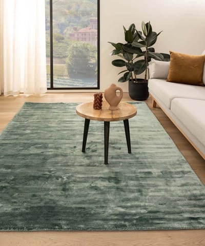 Viscose vloerkleed - Pearl azuurblauw 200x300