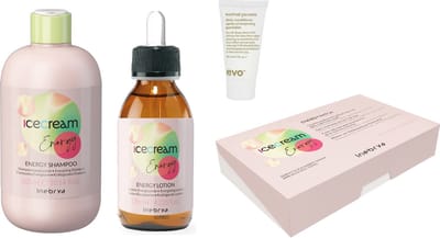 Inebrya - Ice Cream Energy Shampoo 300ML - Energy Lotion 125ML + Energy Patch + Gratis Travel Size
