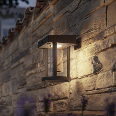 Philips LED Camill 8720169263932 Wandlamp op zonne-energie met bewegingsmelder LED LED vast ingebouwd 1.4 W Zwart
