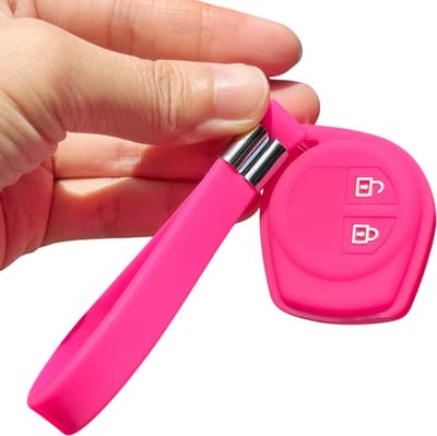 Siliconen Sleutelhoes Bescherming – Keychain Cover Fob Holder voor Autosleutels, Auto Accessoires, Sleutelbescherming - Roze