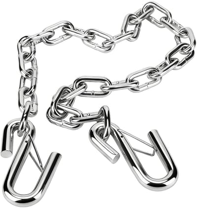 Dailygoody - Veiligheidsketen - Traileraccessoires - Gegalvaniseerd staal - 1m lengte - Sterke haakclip - 3500LB laadvermogen - Geschikt voor camper e