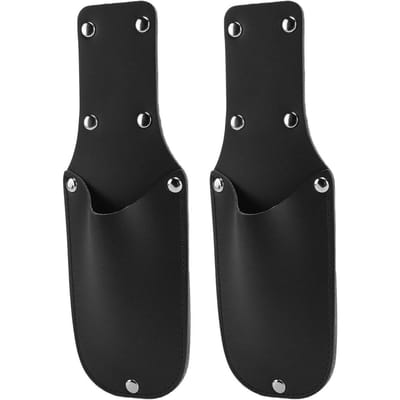 2 STKS Snoeischaar Holster PU Leer Snoeischaar Schede Riemhouder Hangende Pouch voor Tuin Tangen Scharen Zwart