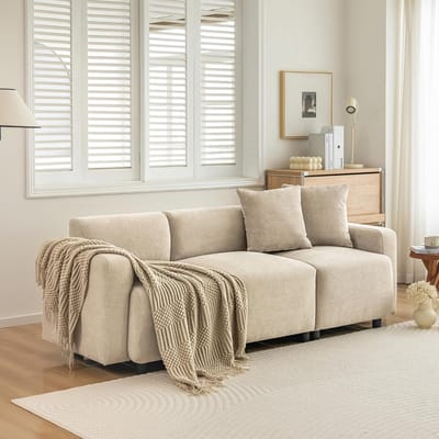 3-Zits Gestoffeerde Bank – 211 - 211x67x71 cm - – 211 x 67 x - Medahomestore