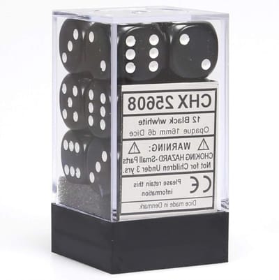 Dobbelstenen set - Zesvlakkers pips - Spelplezier verhogen - Ondoorzichtig design - 16mm - Zwart met wit