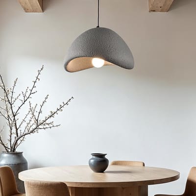 LumenXL Wabi Sabi hanglamp Cemento grijs steeneffect - 60 x 47 cm