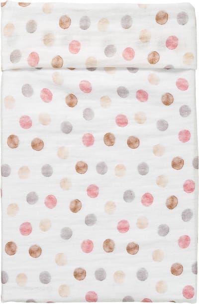 Cottonbaby Wieglaken - Dot - wit/multicolor - lakentje - 75x90 cm