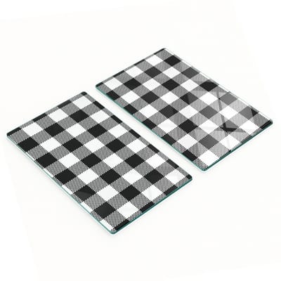 Multifunctionele decoratieve glazen borden met bedrukt gaas, 2x30x52 cm