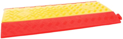 Rubbermagazijn - Kabelbrug - 5 kanalen - Rood - LxBxH=905x505x55mm - Kabelbeschermer - Veilige verwerking van kabels - Kabelgoot