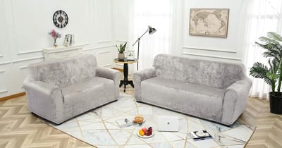 Fluwelen Zachte En Dikke Sofa Hoes Antislip Stijlvolle Hoes Voor Meubels Fluwelen Hoes Voor Hoesjes Stijlvolle Moderne Hoes Voor Fluwelen Pluche Meubels(1-Zits, Lichtgrijs)