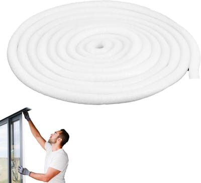 Flexibele Schuimafdichtingsstaaf 18mm, 5m, Wit - Ideaal voor Spleten en Scheuren in Muren en Funderingen, Eenvoudig te Trimmen en Toepassen