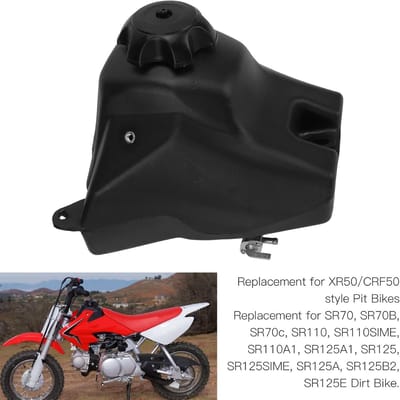 Dailygoods- Brandstoftank Vervanging - Compatibel voor XR50/CRF50 - Zwart - ABS Materiaal - Dirt Bike - Slijtvast en Duurzaam - Benzinetank